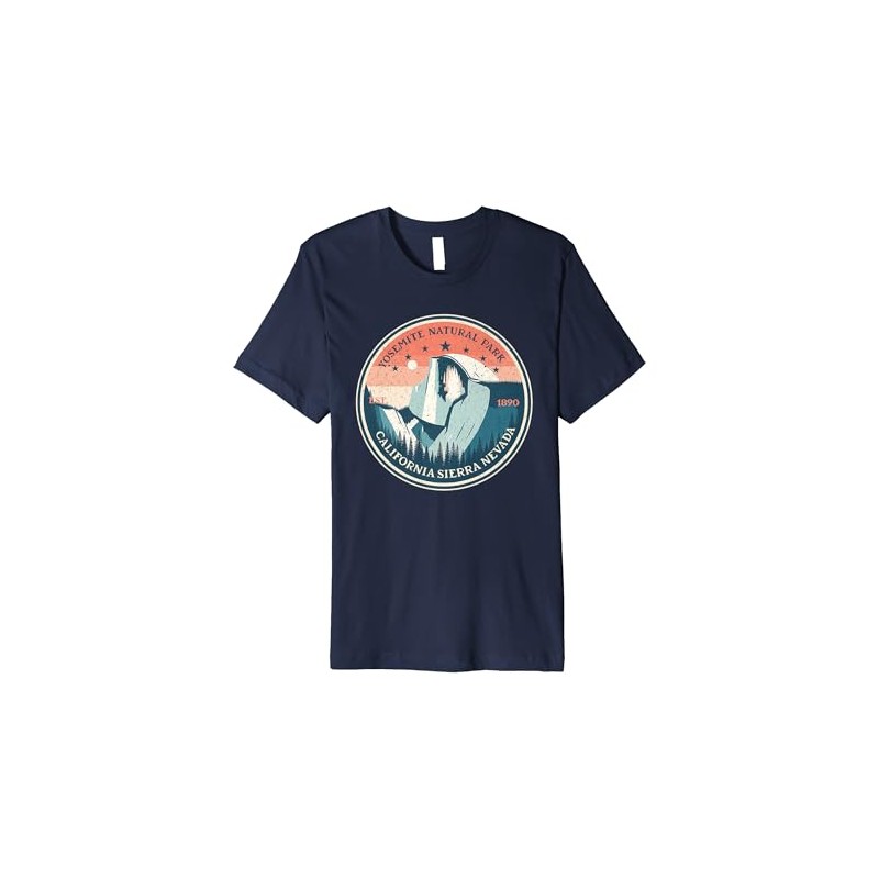 Yosemite Park Round Poster Minimalist Premium T-Shirt
