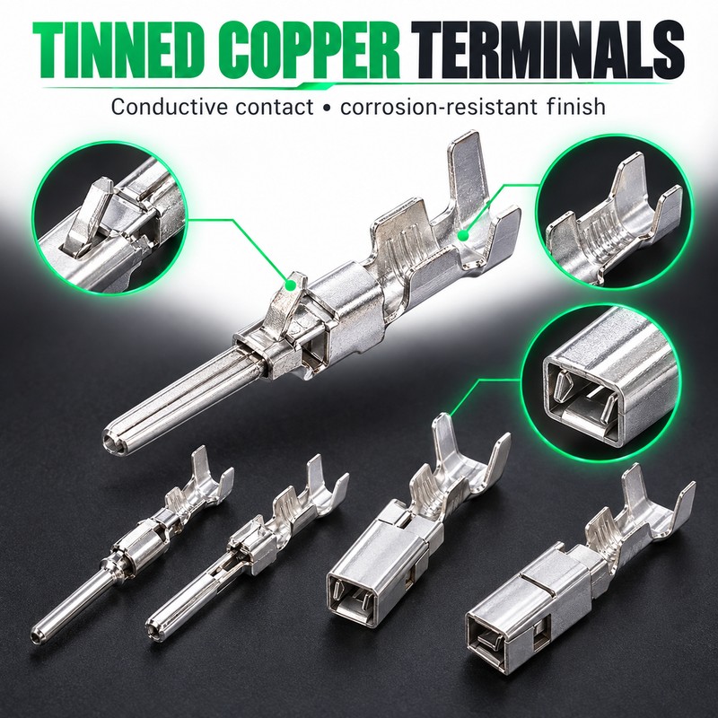 755-Piece Automotive Electrical Terminal Pin Kit, 21 Types with Waterproof