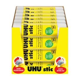 UHU Stic Solvent Free Glue Sticks, White, Pack of 24 Stics 8.2 g