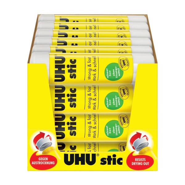 UHU Stic Solvent Free Glue Sticks, White, Pack of 24