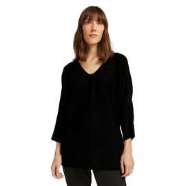 TOM TAILOR Ladie's 1029665 Batwing Sleeve Sweater, 14482-Deep Black, S