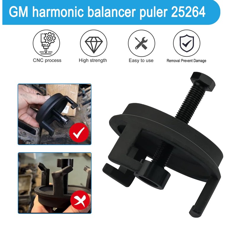 25264 Harmonic Balancer Puller for GM, LS Crank Pulley Puller