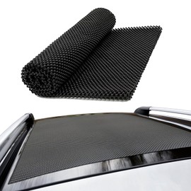 Arwrilt 1 PCS Car Roof Non-Slip Rug Pad, 47" x 39" Roof Cargo Bag Protective Mat, PVC Car Roof Storage Bag Protective Mat, Roof Rack Accessory, for Most Vehicles (Black)