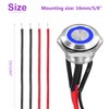DMiotech 16mm / 5/8" Stainless Steel Momentary Push Button Switch