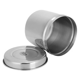 Tbest Frasco de Desinfección para Tatuajes,Catino de Almacenamiento de contenedores de contenedores de Tazas de Bolas de algodón de Acero Inoxidable con Tapa para Uso en el Hospital doméstico