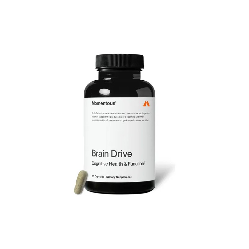 Momentous Brain Drive Nootrópico Polvo Nootropic Powder, 60 Servings NSF