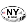 US Decal, Inc. Elmont, New York Oval Sticker 4 Pack