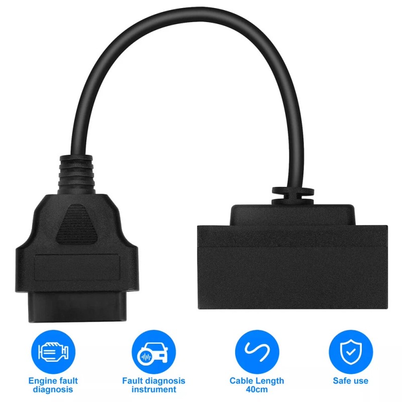 Cahuczlhoz For Ford 7 pin OBD1 to OBD2 Adapter Code