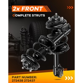 OCPTY Front Complete Struts Spring Assembly Shocks Strut Fits for 2007 2008 2009 for Mitsubishi for Outlander Quick Struts Replacement Suspension 272438 272437 - Set of 2