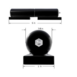 HLMOptimo Heavy Duty Weld-on Barrel Hinges - 5 Inch, 450 Lbs Load Capacity, 2 Packs for Swing Gate, Trailer Ramp, Fence Gate