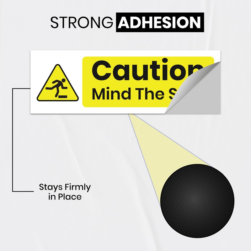 Stcky 5 x Caution Mind the Step Vinyl Stickers 150