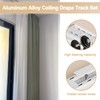 110.23in Double Row Curtain Tracks, Heavy Duty Drop Curtain Rails,
