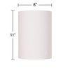 Set of 2 Tall Drum Lamp Shades White Small 8"