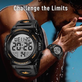 Digital Watch, Mens Digital Watch Military Watches for Men 7ATM Waterproof Outdoor Sports Watch with Light/Alarm/Date/Shockproof/Chronograph, Gift China