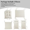 HOMBYS Glider Rocker Replacement Cushions 5 PCS with Storage Side
