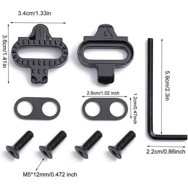 9 Piece SPD Cleat Set Bicycle Shoe Cleats Repair Parts