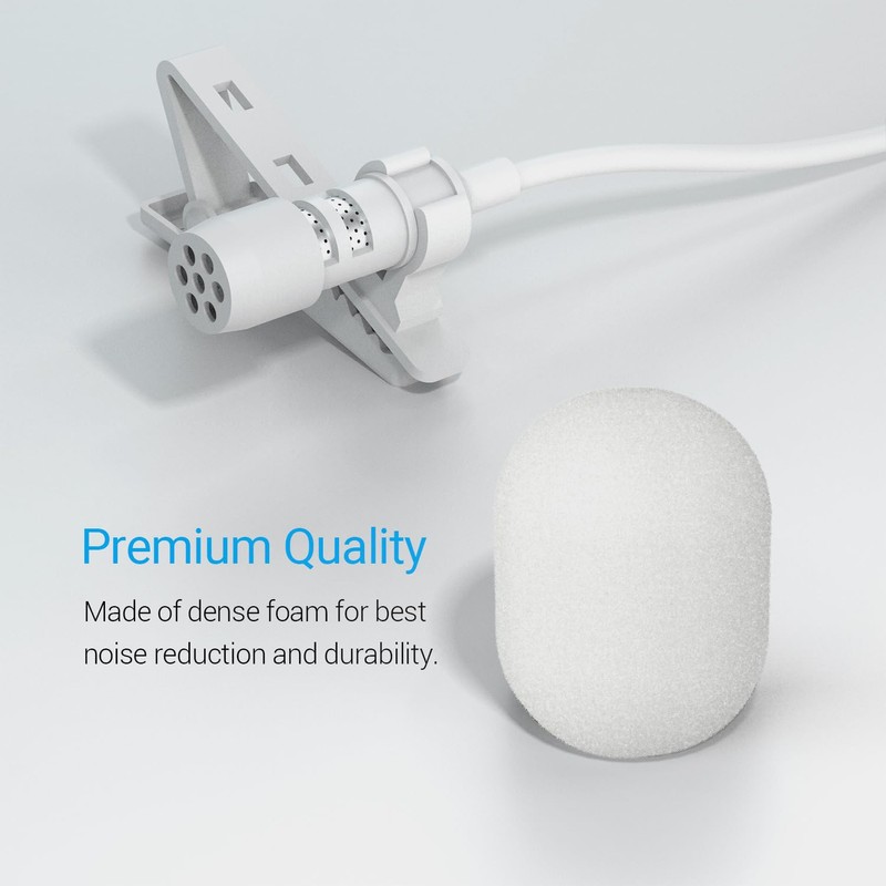 Cubilux Foam Cover for lavalier Lapel Microphone, Windscreen, Windshield, Windjammer