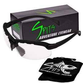 Spits Eyewear Top Or Bottom Bifocal Safety Glasses (Frame Color: Matte Black, Magnifier: 1.75 TOP Clear)