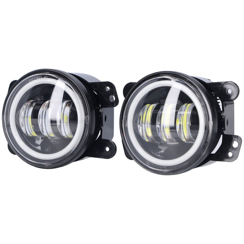 Angel Eyes Light 30W 3000LM LED Front Foglight 10‑30V Universal