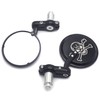 HTTMT- Skull Round Rearview Mirrors 25mm 1" Bar End Compatible