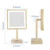 DOWRY Tabletop LED Lighted 5X Magnifying Makeup Mirror Square with