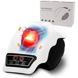 Masajeador de rodilla, Knee Relief Masajeador de Rodilla con Calefacción por Radio, Rodillera Masaje con luz roja y terapia de amasamiento para aliviar el dolor de rodilla, aliviar los espasmos y aliviar la tensión, tratar los síntomas de la artritis, las