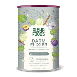Intestinal Elixir 2.0 | 450 g Daily Gut Powder | Intestinal Treatment with Fibre & to Support Intestinal Flora Building | 750 Billion CFU, Psyllium Husks & Inulin for Intestinal Health | Without Flavours | Alpha Foods