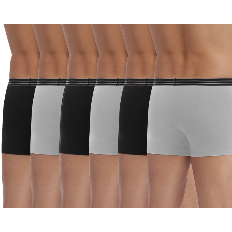 DIM Men's Ecodim Boxer X6 Boy Short, Multicolour Noir/gris 5ZF,