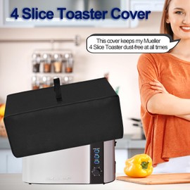 NUENSS-ROR Toaster Cover Waterproof Heat-Resistant Dustproof Protective Case Heavy Duty Cover for Mueller UltraToast 4 Slice MT-110ss/Elite Gourmet ECT-3100 Long Slot 4 Slice Toaster