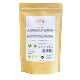 CENVEL® Super Opa Loose Whole Leaf Black Tea | Exclusive Large Leaf Ceylon Tea | 100% Natural Tea | Pure Black Tea | Eco-Friendly Packaging (100g)