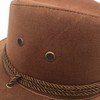Sandy Ting Men's Outback Faux Felt Wide Brim Western Cowboy