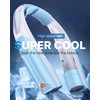 AaoLin Portable Neck Fan with 6000mAh Battery, USB-C Rechargeable, Blue