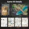DND Battle Map Book – 40 Reusable Wet/Dry Erase Mats,