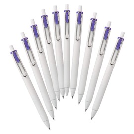 Mitsubishi Pencil Uni-Ball One UMNS38.12 Gel Ballpoint Pens, 0.01 inches (0.38 mm), Violet, 10-Pen Box