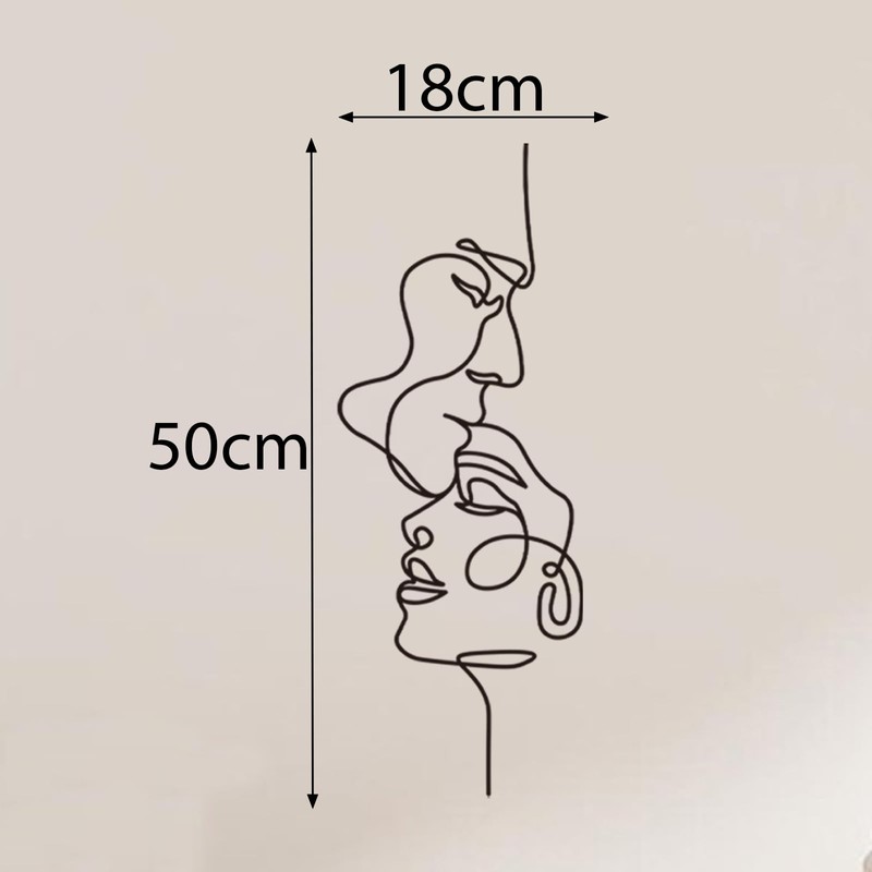 Wall Sticker Bedroom Decoration Forehead Kiss Silhouette Wall Sticker 50