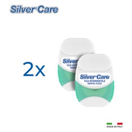 Silver Care Zahnseide, mit Fluor und Silbernitrat, antibakteriell, 100 m