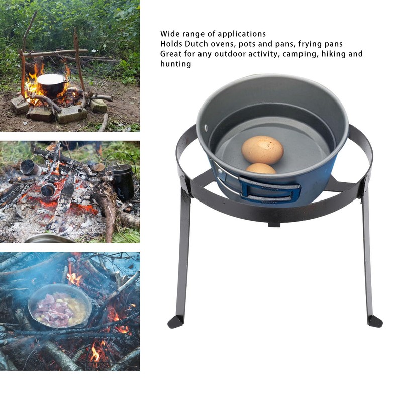 Fdit Folding Camping Tripod, Professional Campfire Grill Stand with Folding