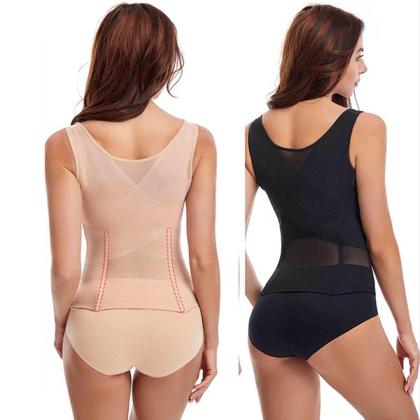 SHODEEKO 2 Packs Women's Waist Trainer - Tight Fitting Bra