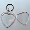 Ericotry 25PCS Heart Shaped Acrylic Blank Photo Keychains Double Sided