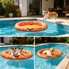 PAWCHIE Inflatable Dogs Pool Float with Rope - Inflatable Rafts,