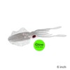 Fish WOW! 5pcs White Glow 6" Chase Squid Skirt Luminous