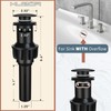KUZOR 2PCS PVC Bathroom Sink Drain with Overflow - Easy
