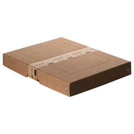 FALKEN Original PureBox Nature. Made in Germany, 40 mm high, DIN A4. Storage box with lid made of sturdy cardboard, vegan gift box, transport box, all-purpose box, Brown