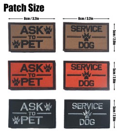2 Pack Homiego Ask to Pet Embroidered Tactical Morale Patch Badge for Dog Harness & Vest