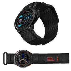 Blueshaweu Compatible with CMF Watch Pro 2 Bands, 22mm Rugged Nylon Sports Strap with Woven Loop Design for Smartwatch (Black)