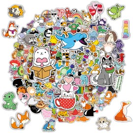 200Pcs Stickers for Kids, Cute Animal Stickers Mixed Stickers for Water Bottle, Waterproof Vinyl Stickers Laptop Decals Stickers for Scrapbook, Luggage, Skateboard
