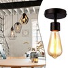 HINZIC 4Pcs Black Light Socket Shade Rings 1-1/2 Metal Lamp