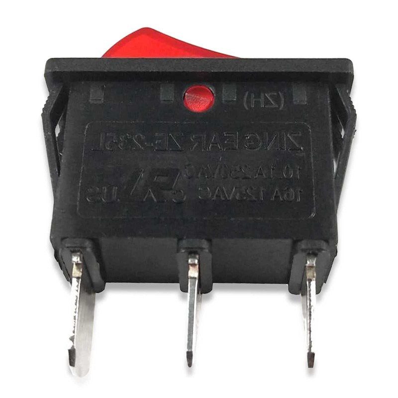 Miayaya Zing Ear ZE-235L Rocker Switch Red Illuminated 16A 125VAC
