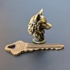 Brass Wolf Head Fierce Figurine Handmade Wild Spirit USA Crafted