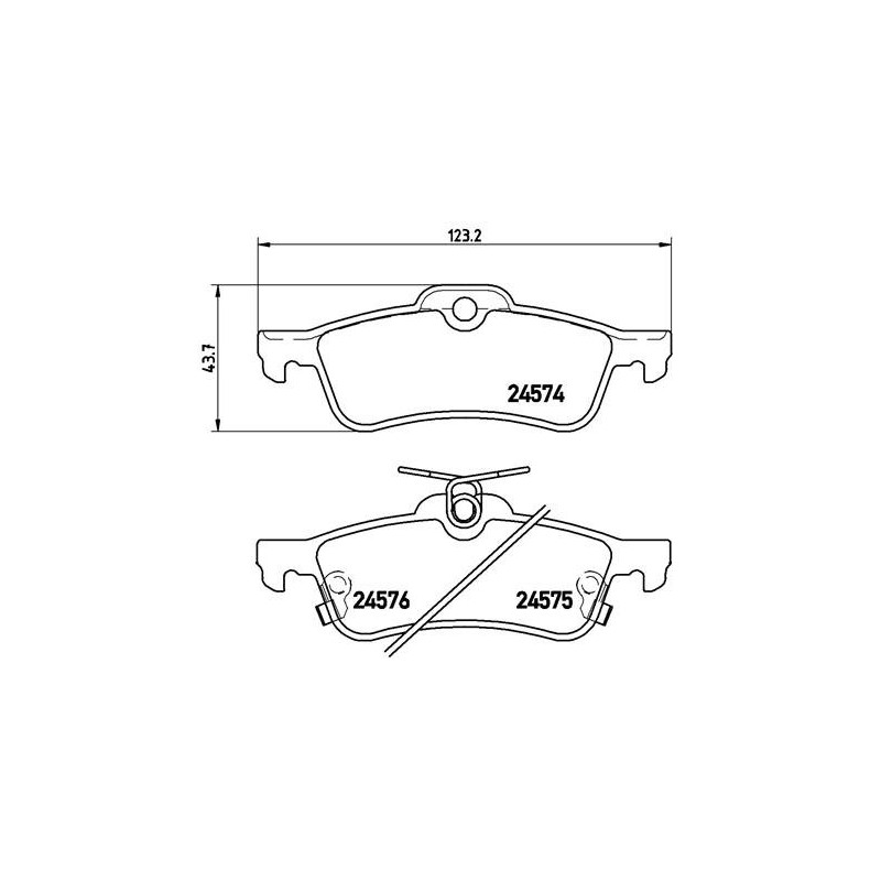Brembo P 83 087 Brake Pad Set, Disc Brake, 4-Piece
